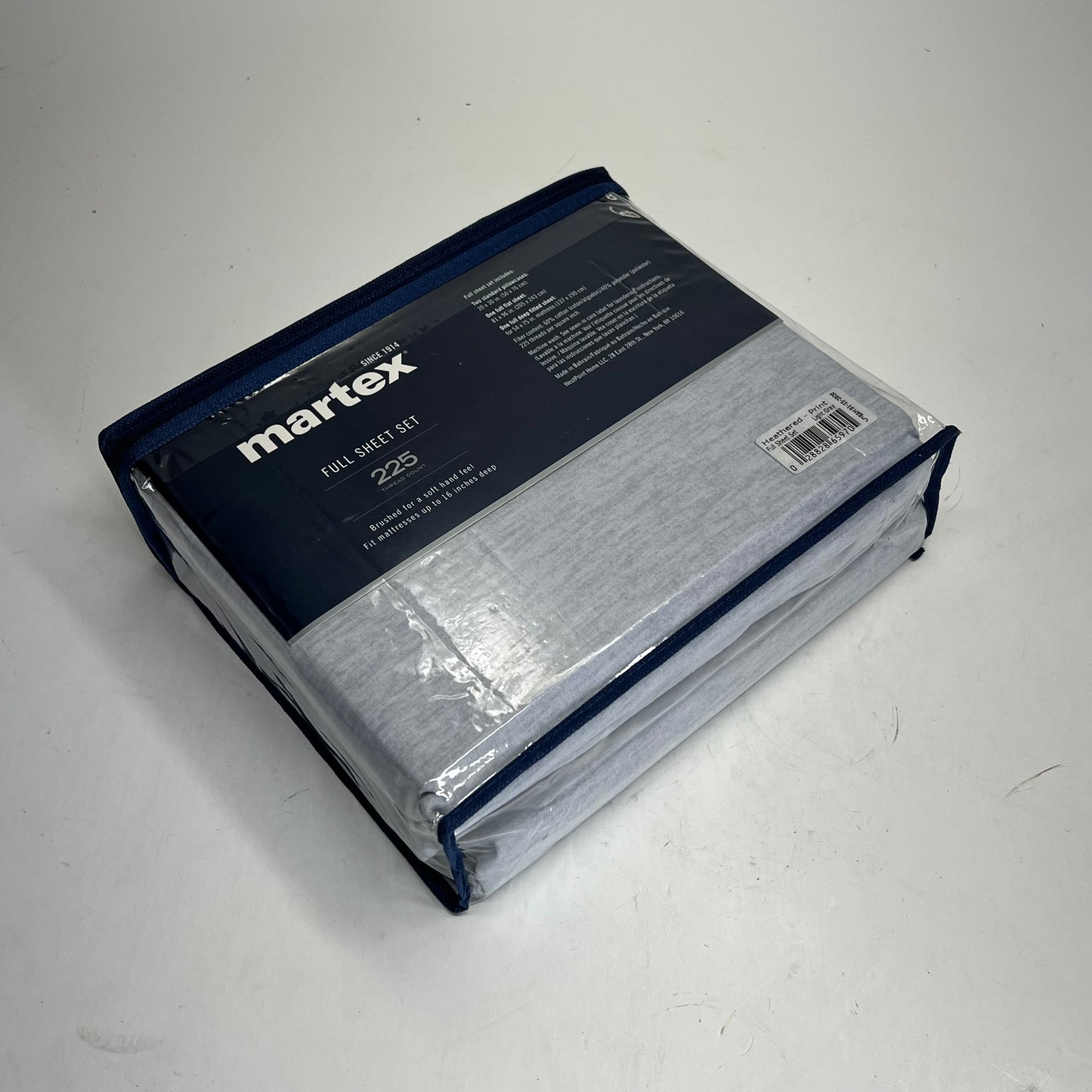 MARTEX 225 Thread Count Soft Wrinkle Resistant Sheets Set Full Light Grey