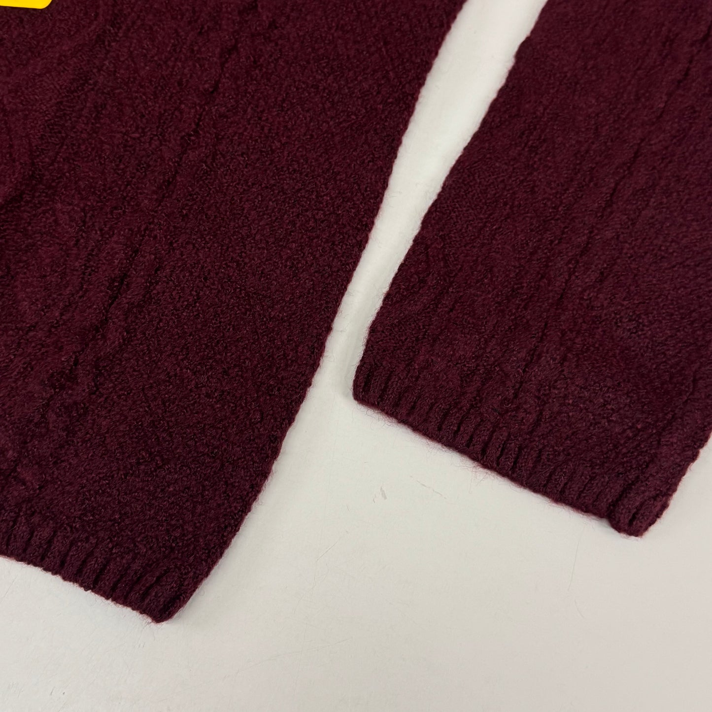 VINCE CAMUTO Cable Knit Sweater Women's Sz-M Wine SC2895