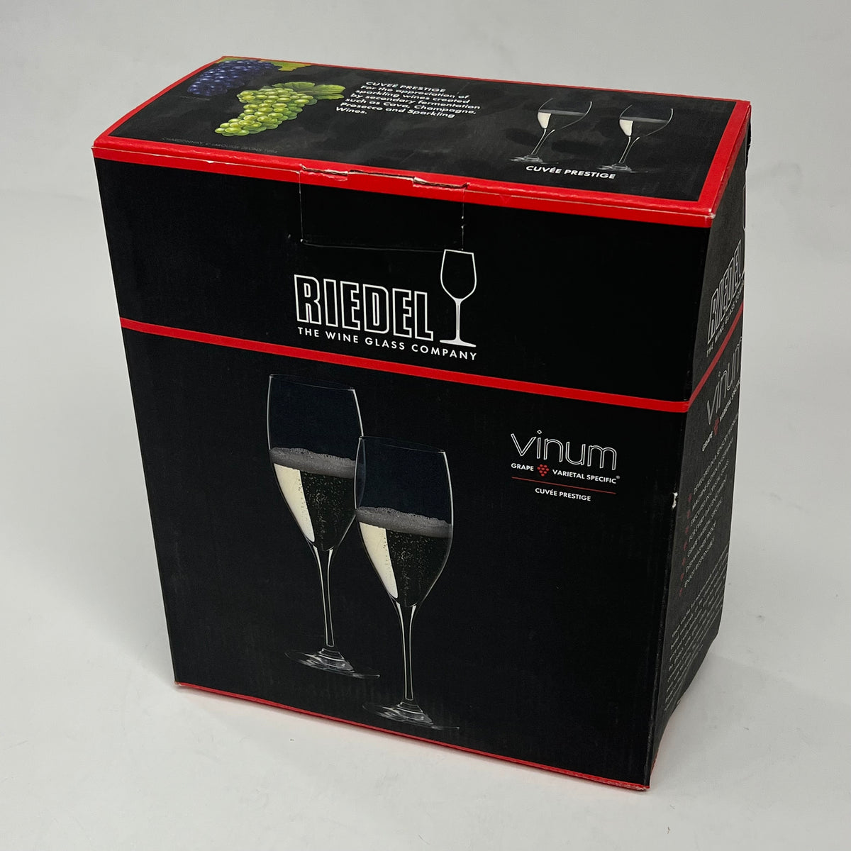 RIEDEL (SET OF 2) Vinum Crystal Cuveé Prestige Wine Glasses Dishwasher Safe