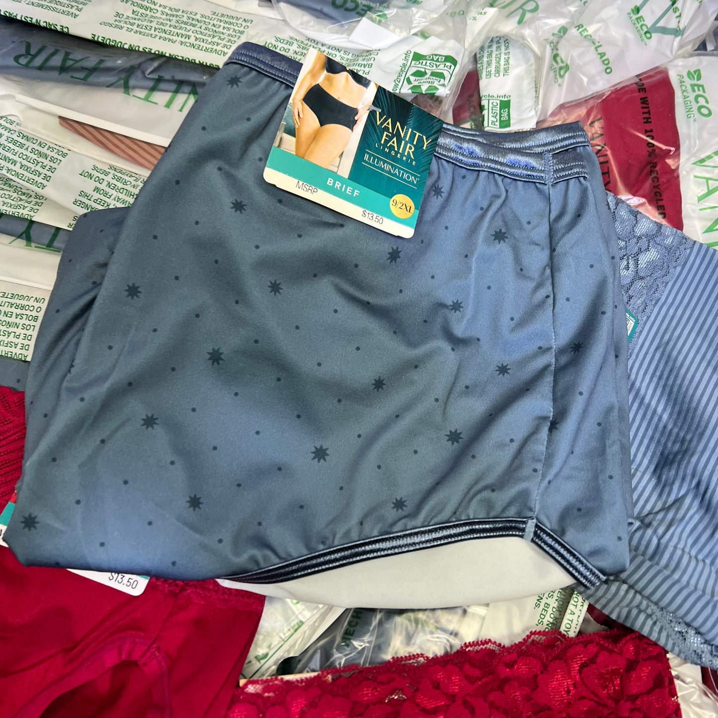 ZA@ VANITIY FAIR Lot Of Assorted Underwear W/ Lace Waistband Women's Variety Sz  Multicolor