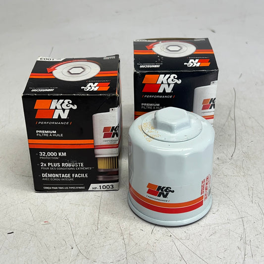 K&N (2 PACK) 20,000 Mile Premium Oil Filter for Lexus, Toyota & More HP-1003