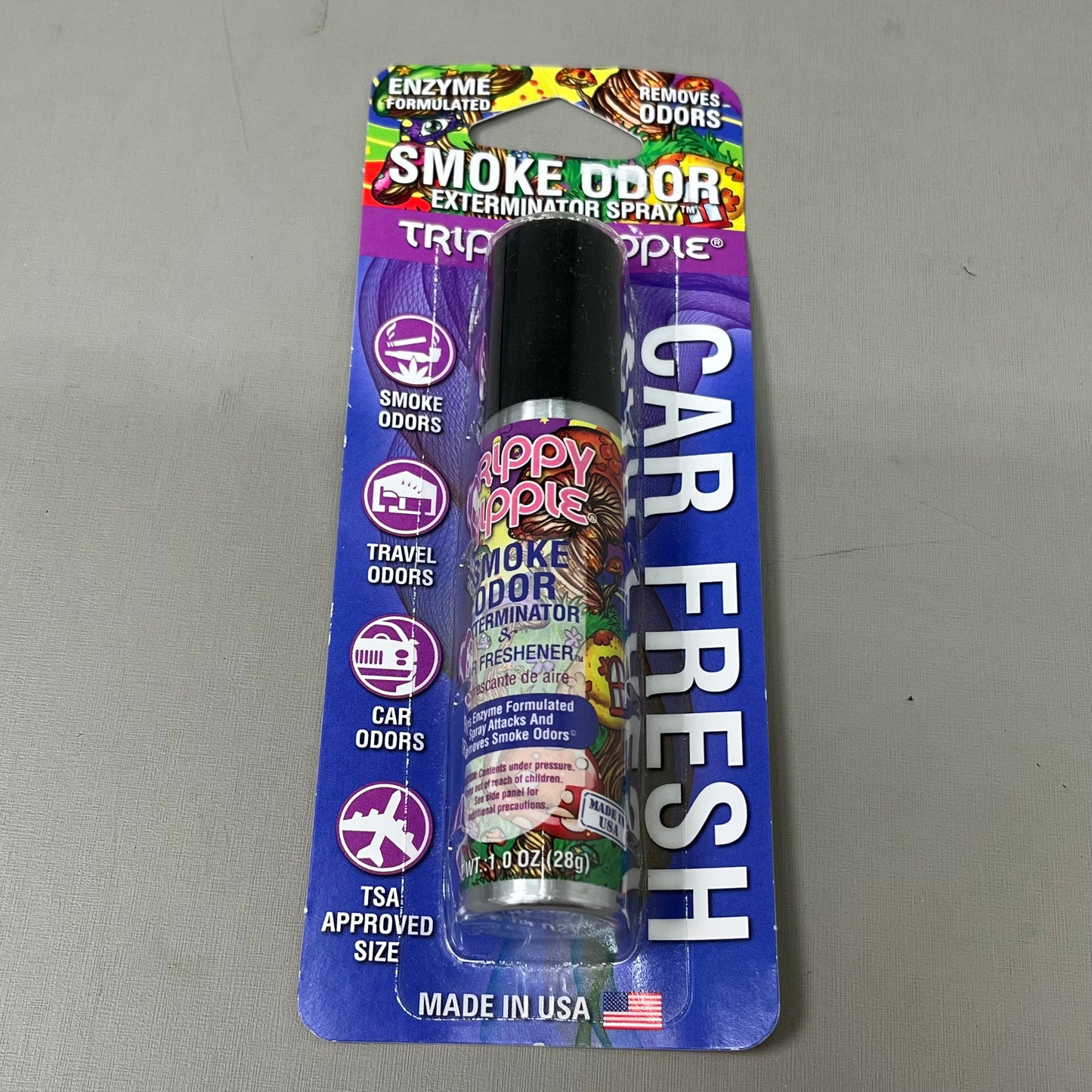 SMOKE ODOR (4 PACK)Exterminator Spray Air/Car Freshener Trippy Hippie Scent 1oz