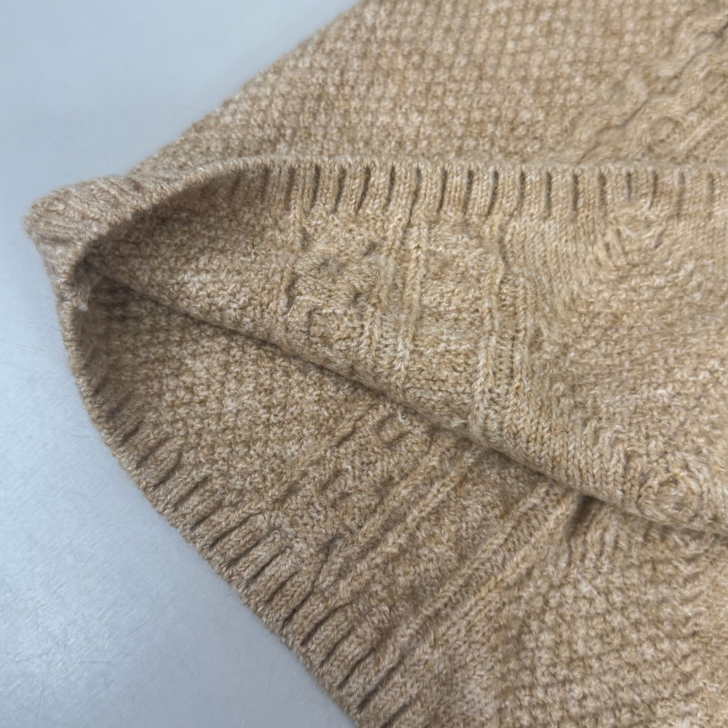 VINCE CAMUTO Cable Knit Sweater Women's Sz-M Latte Heather SC2895