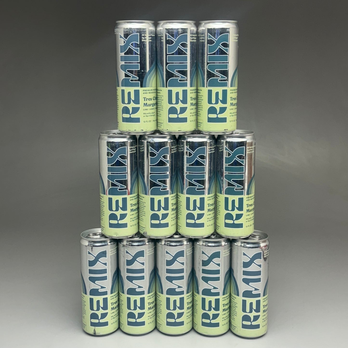 ZA@ REMIX (12 PACK) Tres Citrus Margarita Lime/Sweet Orange Non-Alc. 12oz BB 04/2025