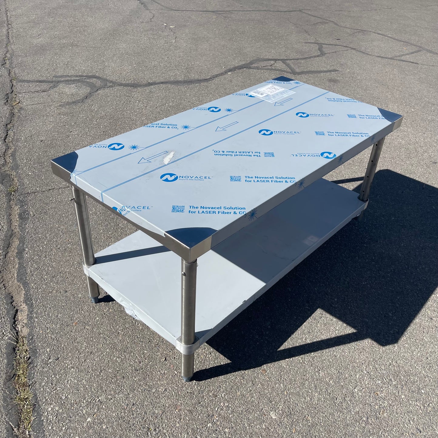 Z@ AERO Work Table 48”x24”x24” Stainless Steel 3TS2448ADJ (As-Is, Missing Foot)