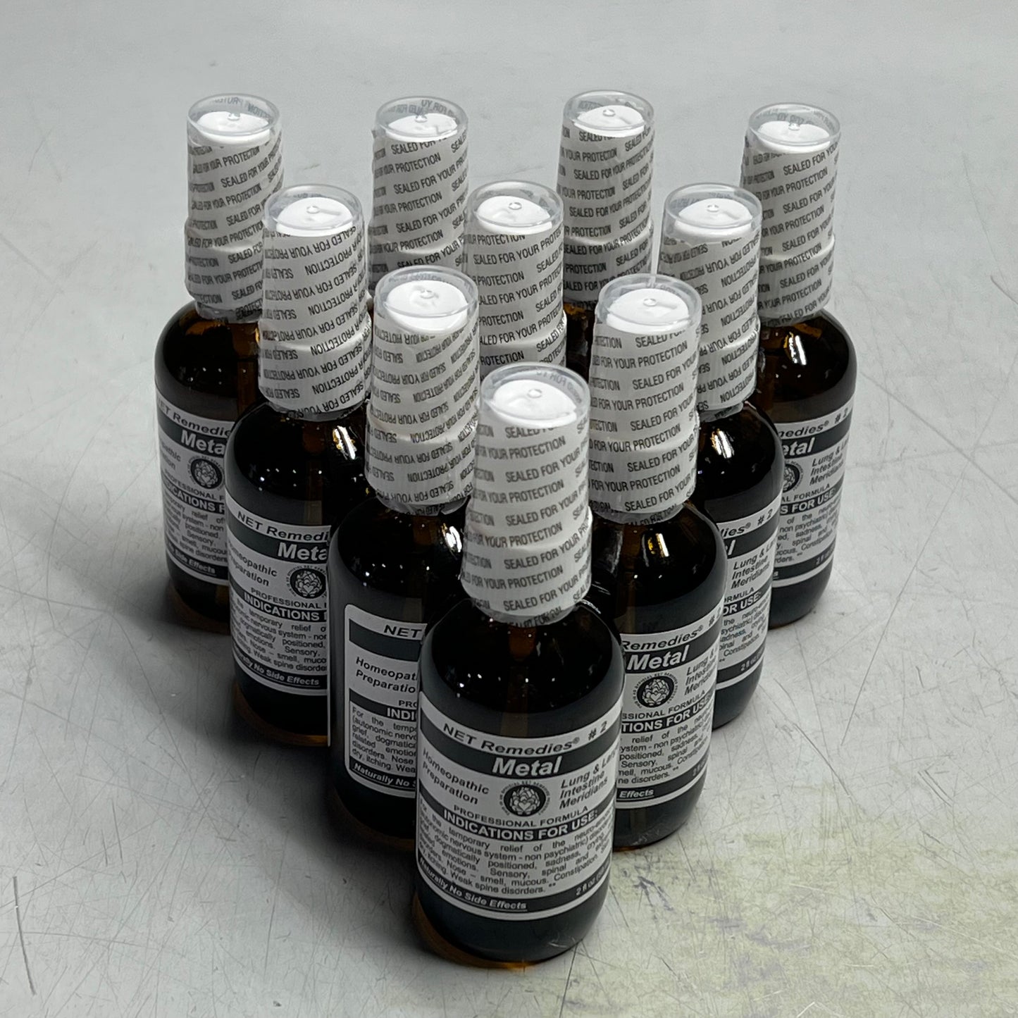 ZA@ NET REMEDIES (10 Pack) Metal #2 Lung & Large Intestine Meridians Homeopathic Preparation 2 fl oz I