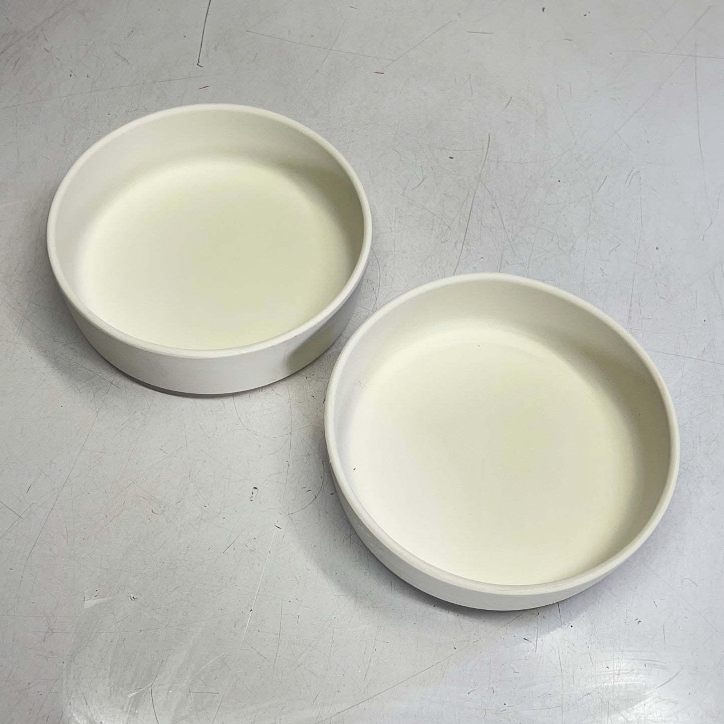 ZA@ GARE (2 PACK) Blank Ceramic Edgeware Bowl for Painting & Glazing 2.25x8" Dia 2162 D