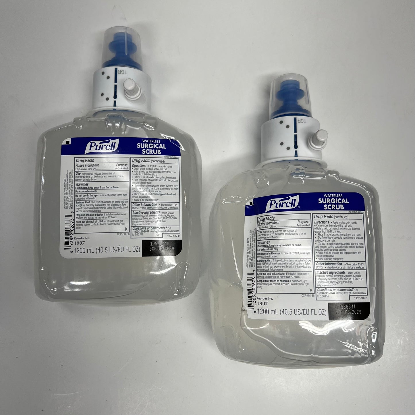 PURELL (2 PACK) Waterless Surgical Scrub Gel W/ 5 Skin Condition 40.5 Fl Oz 1907