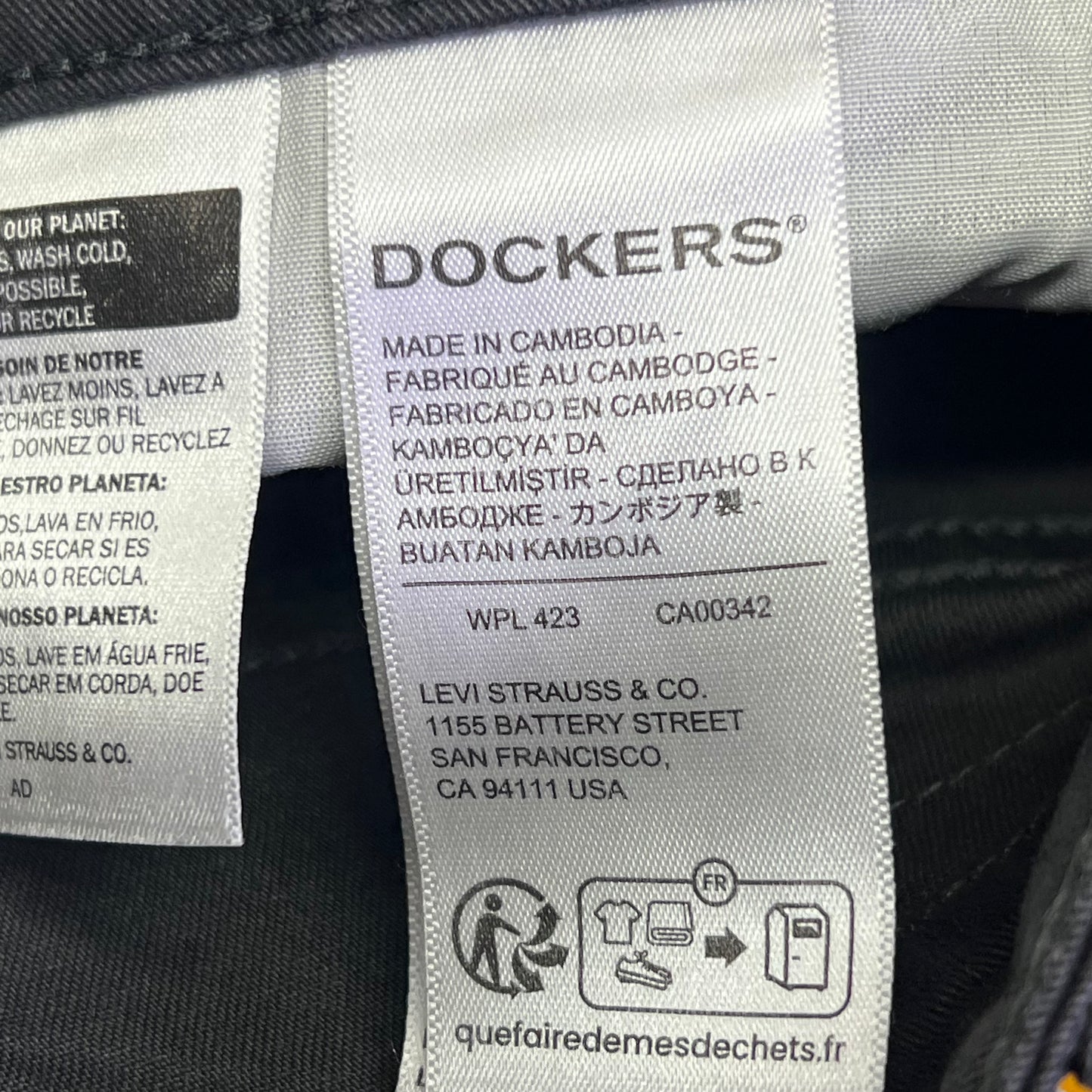 DOCKERS All Seasons Tech Straight Fit Jean Cut Pant Men's Sz 36x32 Steelhead