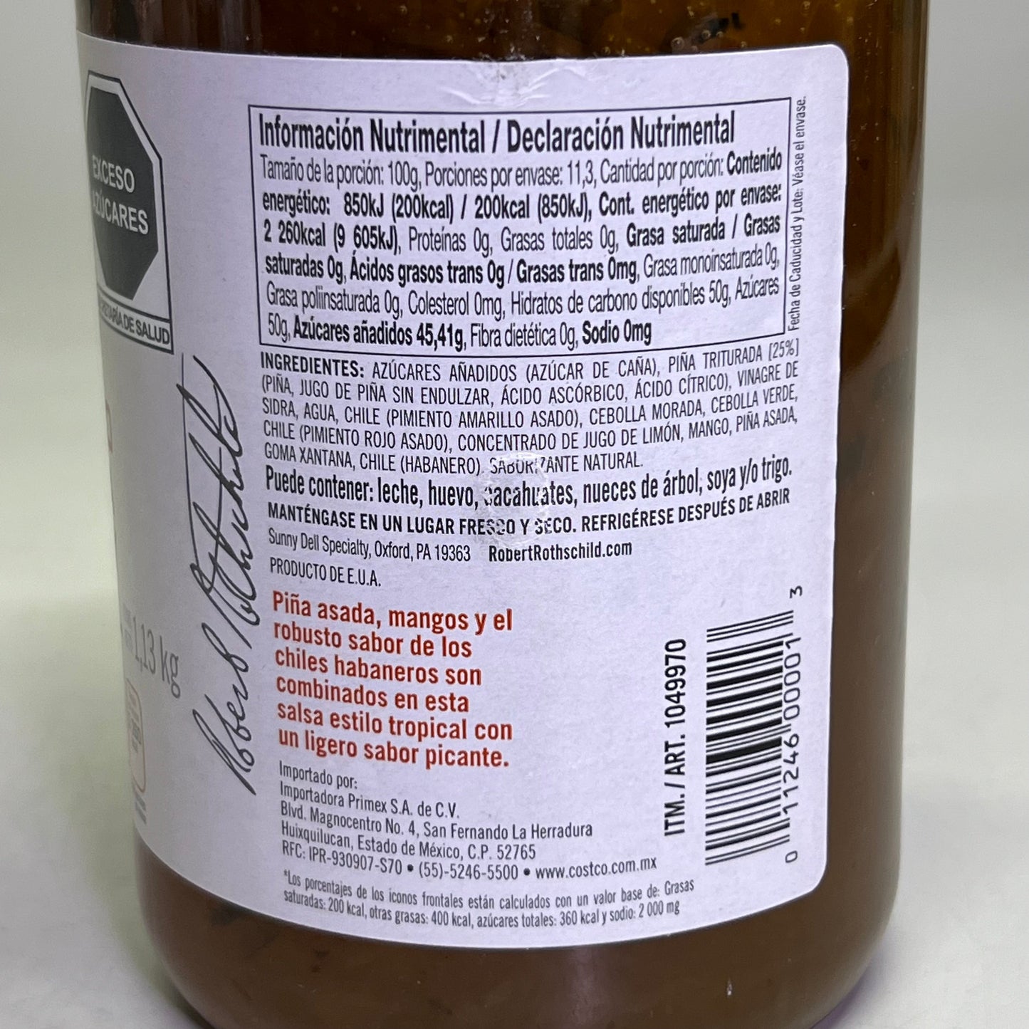 ZA@ ROBERT ROTHSCHILD (2 PACK, 36oz Each) Roasted Pineapple & Finishing Sauce BB 09/26 E