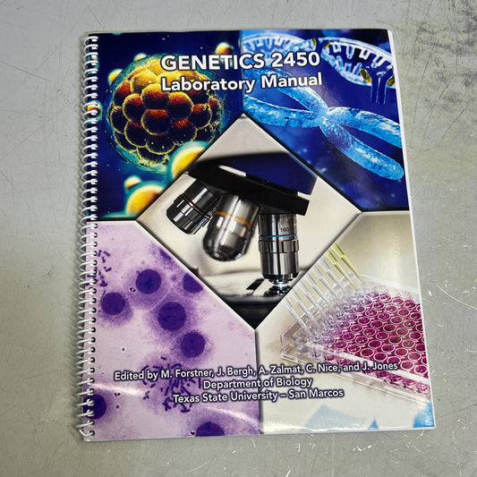 GENETICS 2450 Laboratory Manual Book For Texas State University Spring Of 2024