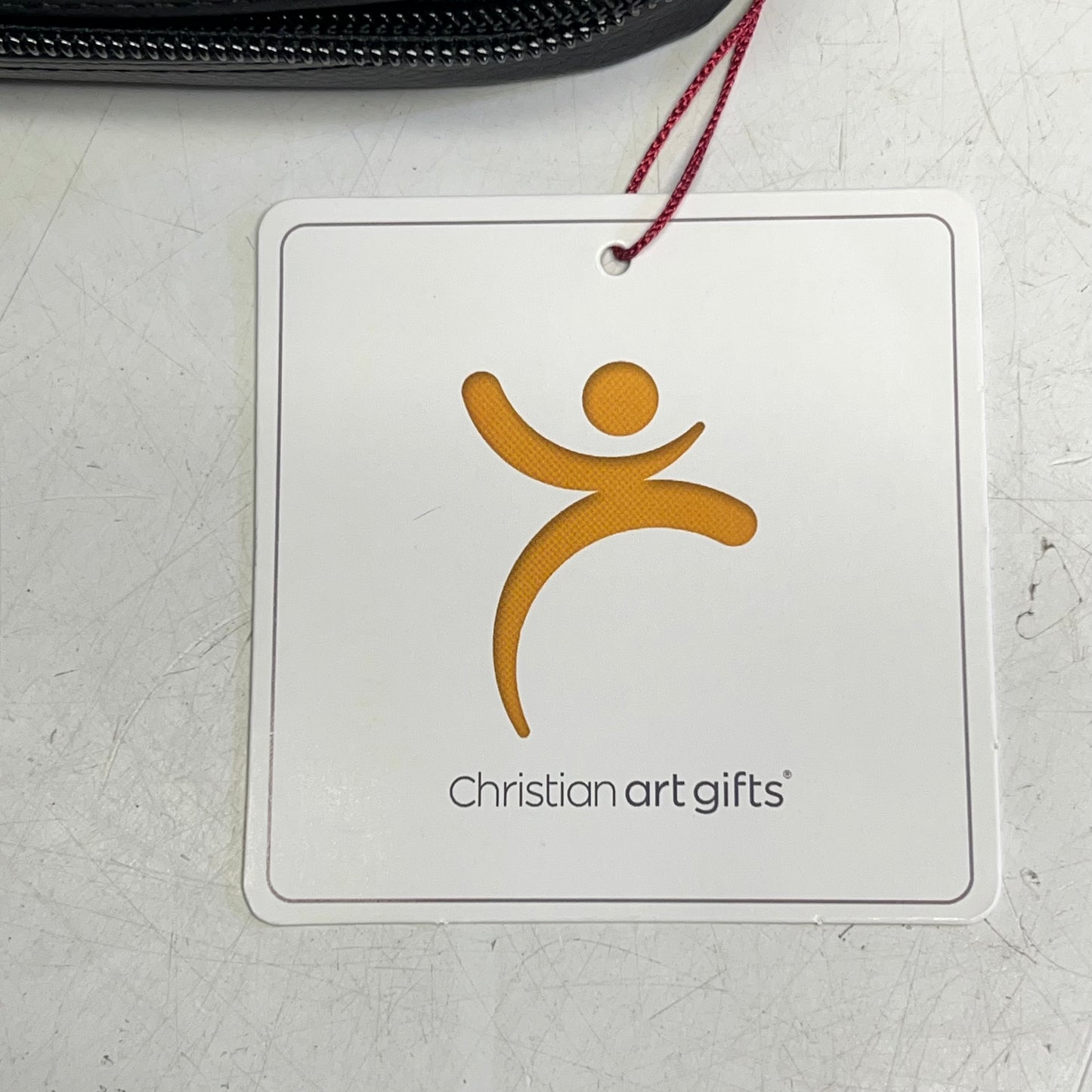 CHRISTIAN ART GIFTS Two-fold Faux Leather Organizer Bible Cover 6"x9" Black