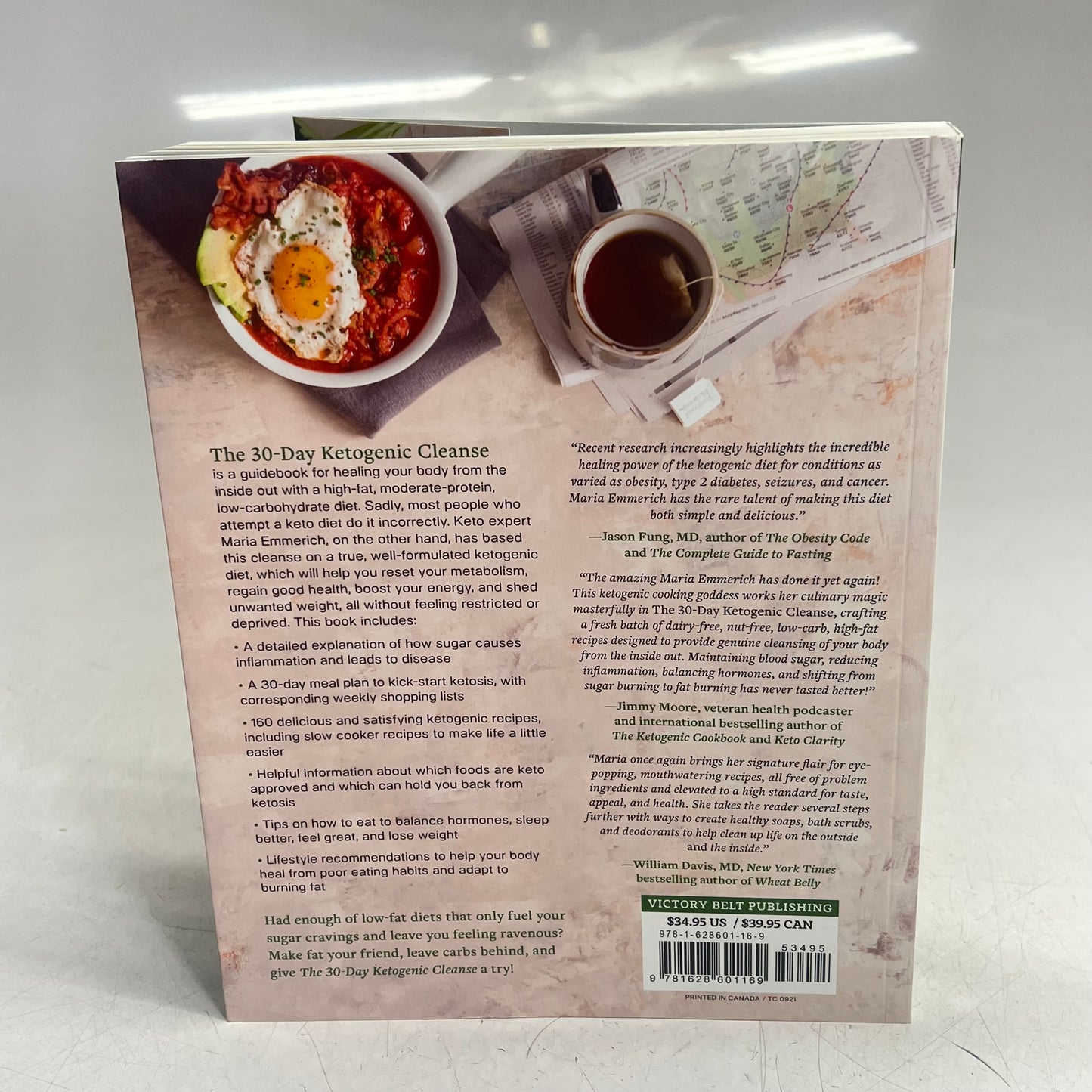 THE 30 DAY KETOGENIC CLEANSE  160 Tasty Whole Food Recipes Paperback Book