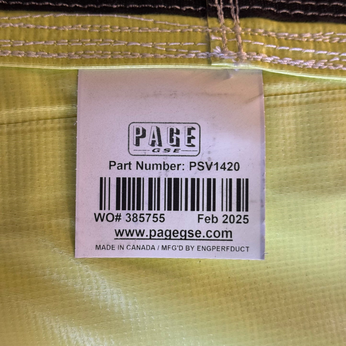 PAGE GSE Green Layflat Ventilation Duct Sz 23"W 385755