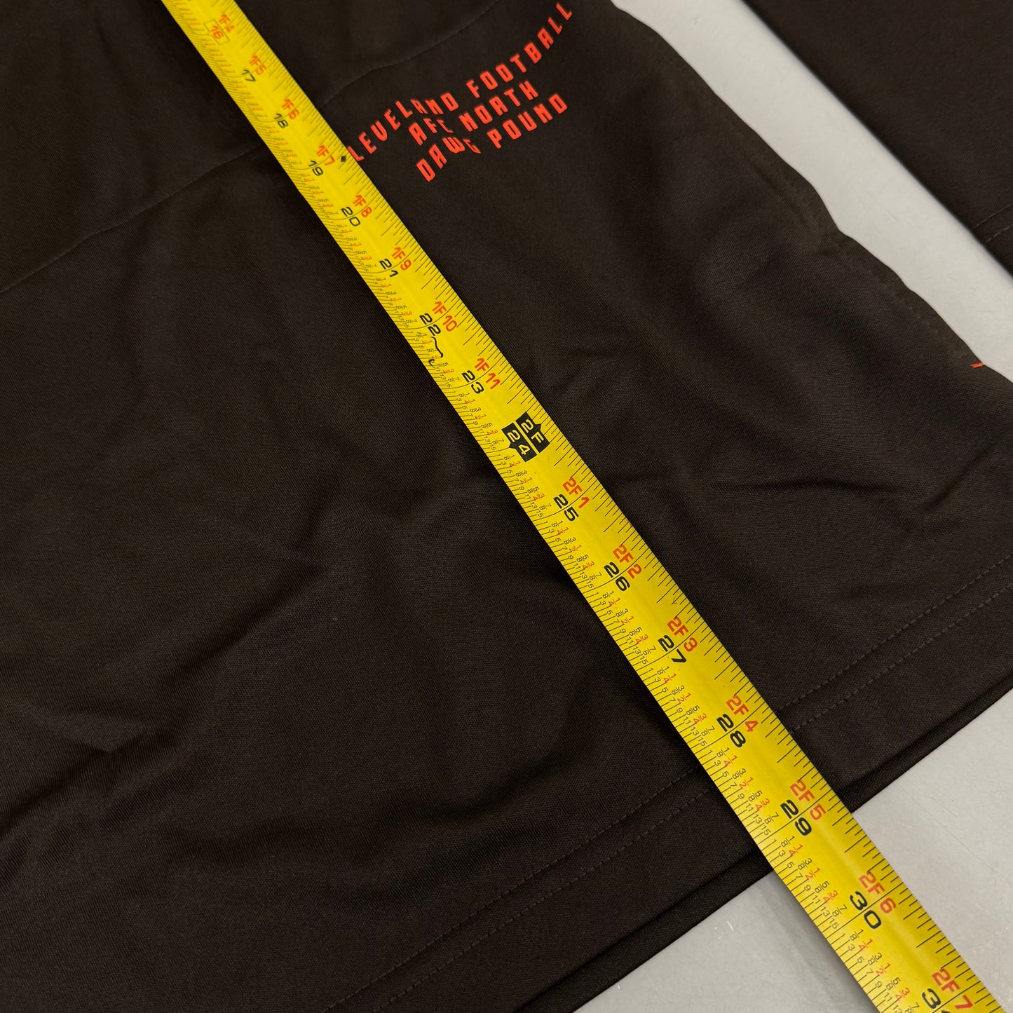 NFL Cleveland Browns Quarter Zip Pullover Shirt Long Sleeve M Brown 1802969