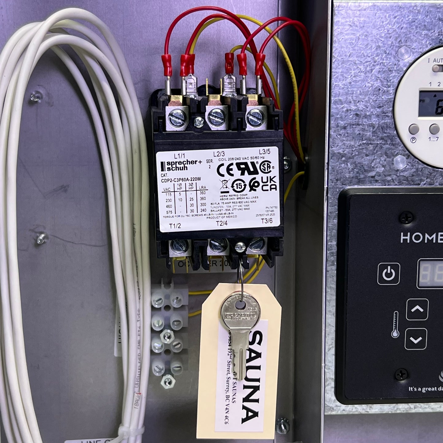HOMECRAFT Digital Sauna Control Operating 208/240V 75 AMP TKE-24-D