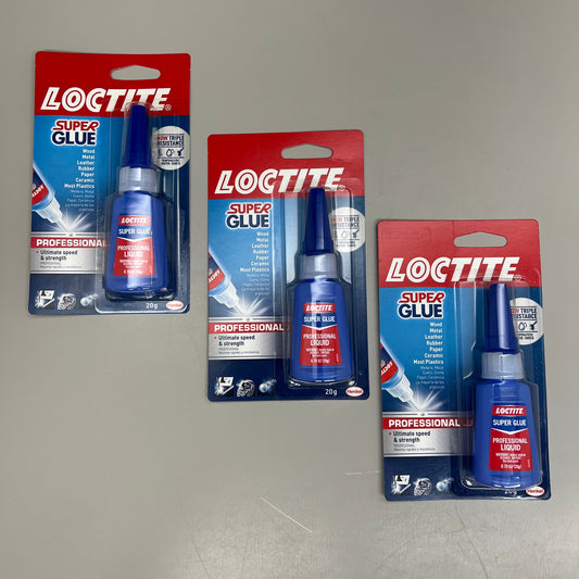 HENKEL LOCTITE (3 PACK) Ultimate Professional Liquid Super Glue 20g 2951338