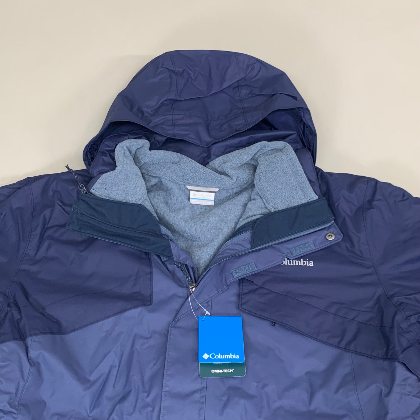 COLUMBIA Bugaboo II Fleece Interchange Jacket Men's Sz XXL Navy Blue 1800661477