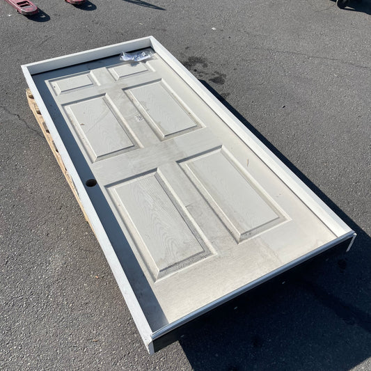 ZA@ Pallet of STEVES Exterior Door 82”x37” White (AS-IS)