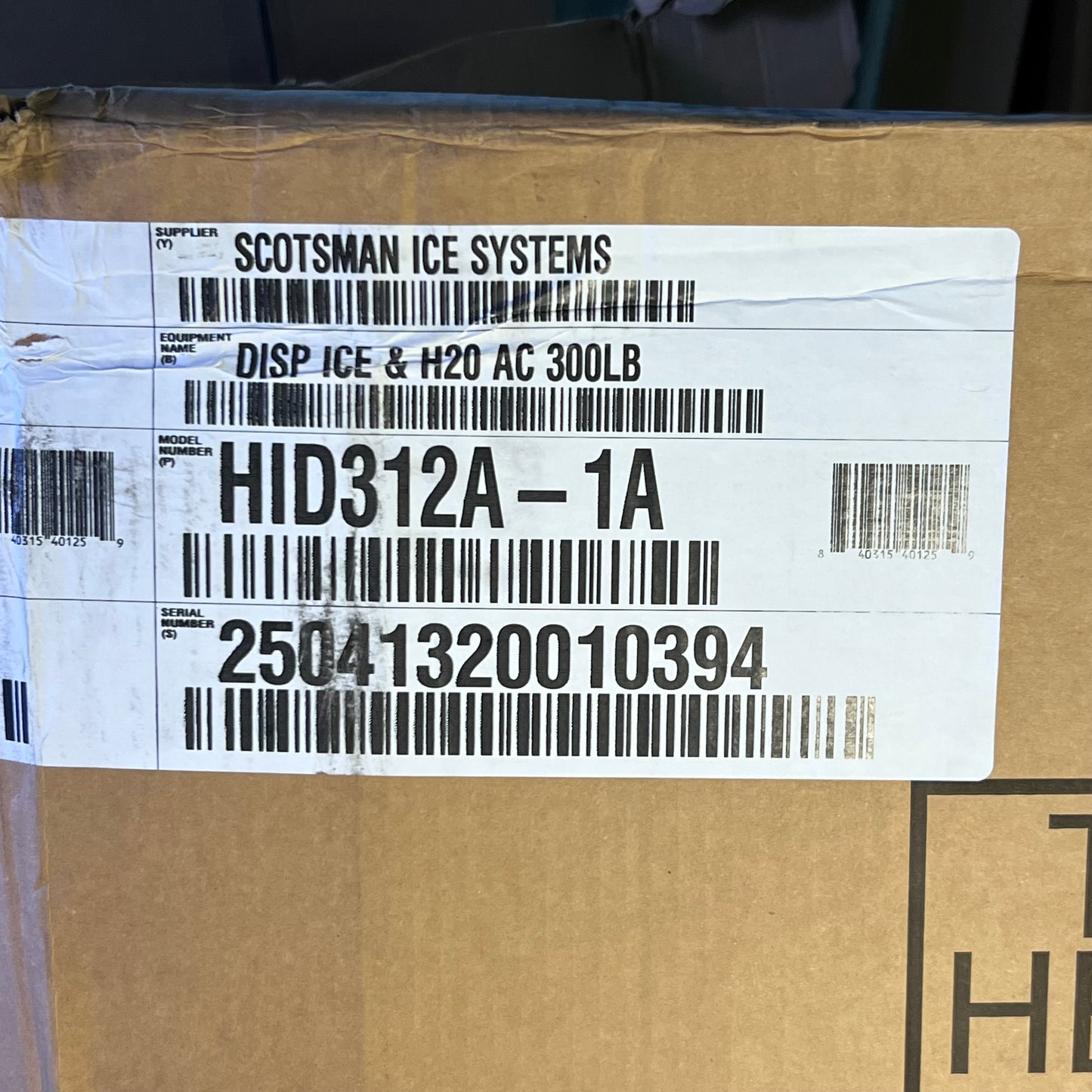 SCOTSMAN Meridian Countertop Air Cooled Ice & Water Dispenser HID312A-1A (New Other)