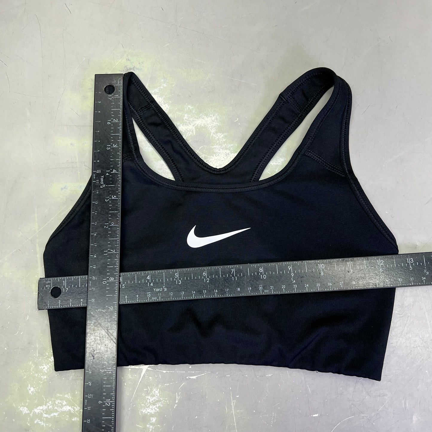 NIKE Swoosh Logo Dri-Fit Sports Bra Women's Sz S Black/White (Pre-Owned)