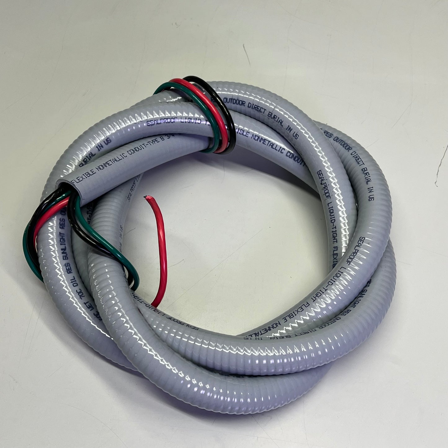 MARS A/C Whip Non-Metallic Liquid Tight Flexible Conduit 8' X 3/4 Gray 84141