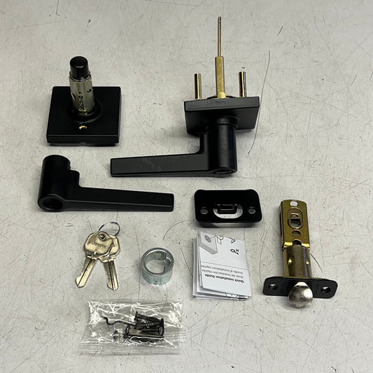 KWIKSET Daylon Entry Levers Safe Lock Adjust Backset Matte Black 9SL60000-024