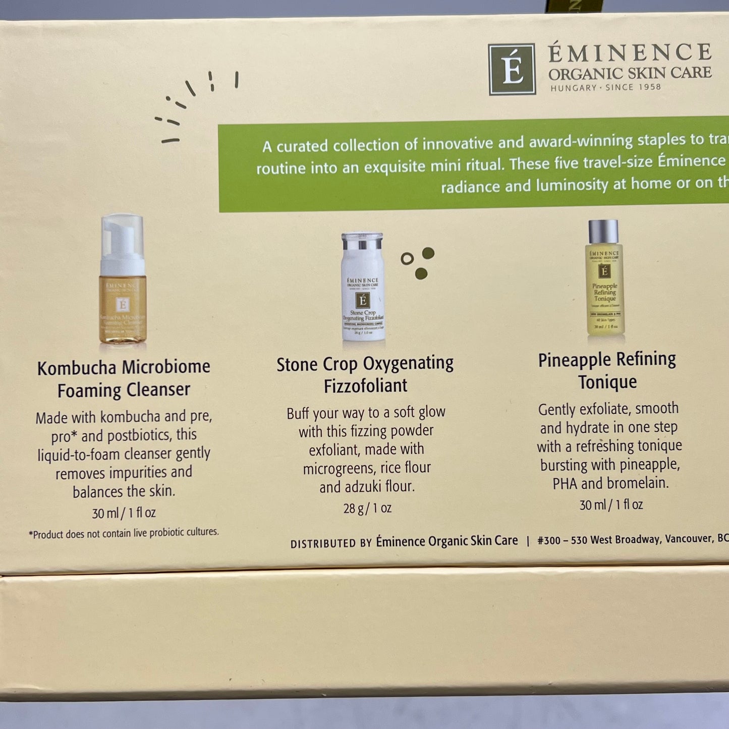 EMINENCE (5 PIECE SET) Organics Radiance Renewal Set Travel Set B919RRL