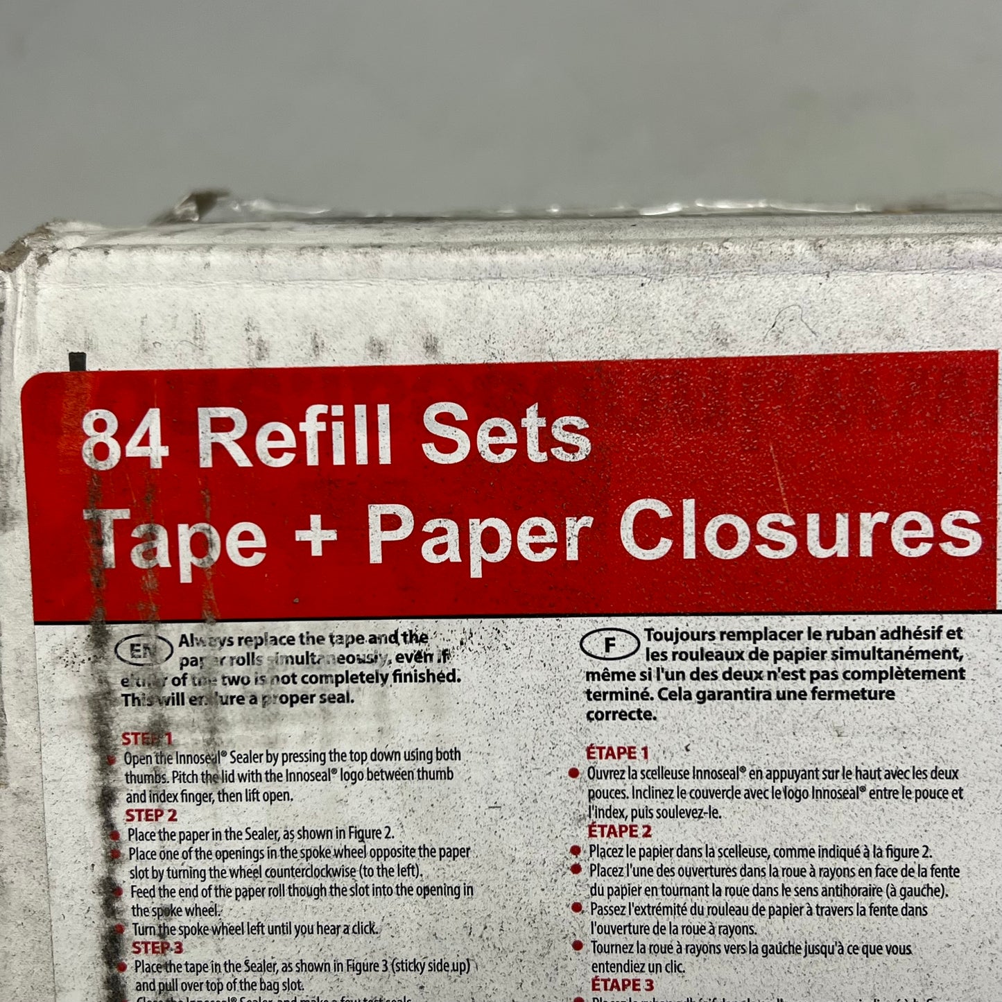 INNOSEAL (84 SETS) Original Refill Tape & Paper 1/2" Width Yellow/Clear 1033