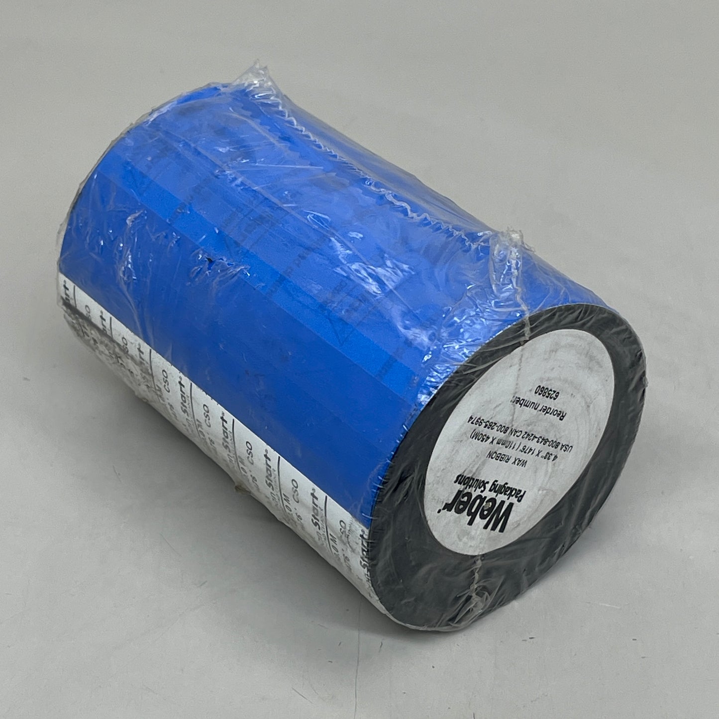 WEBER Thermal Transfer Ribbon Roll 4.33" x 1,476' Blue