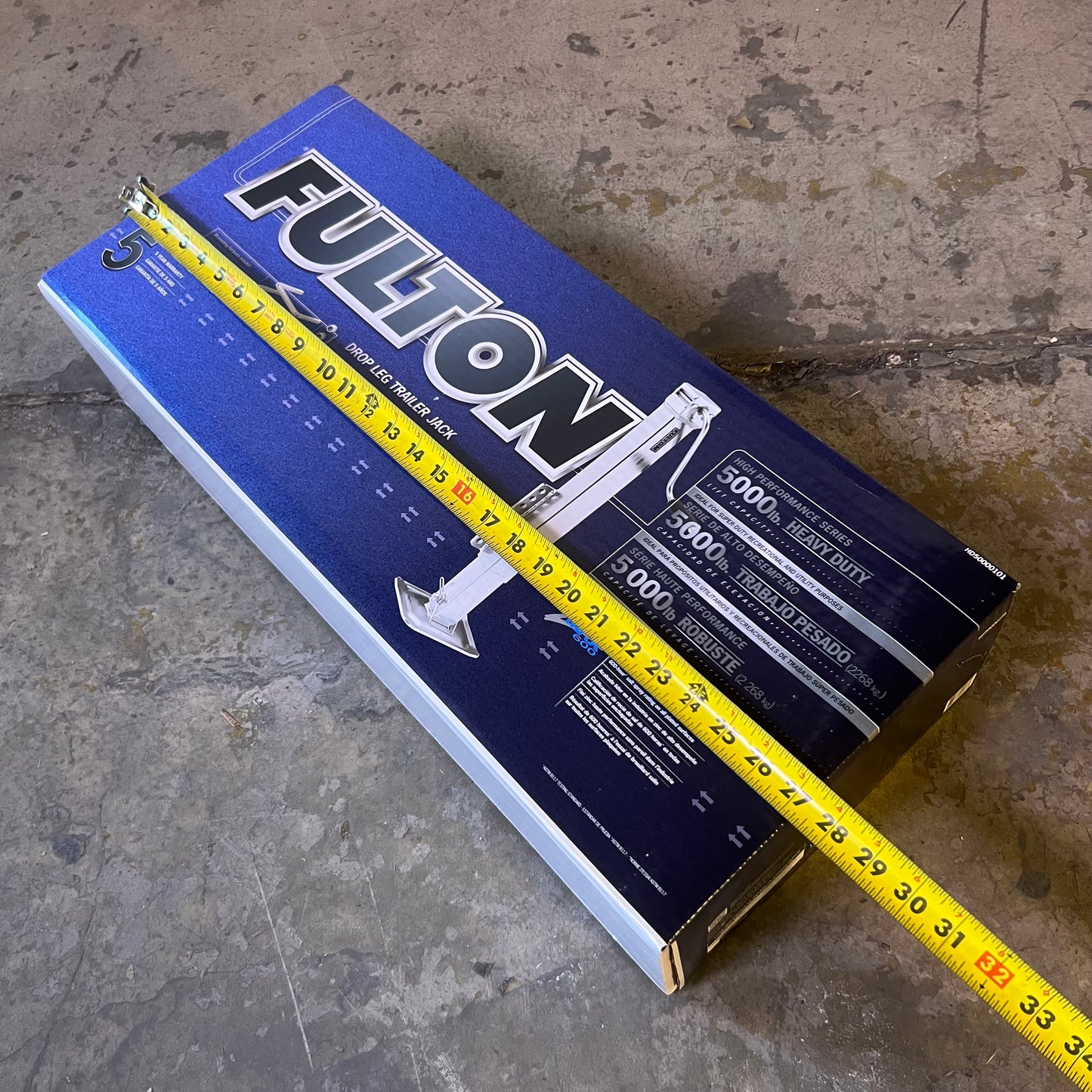 FULTON Fixed Mount Drop Leg Trailer Jack 5,000 Lbs Heavy Duty HD50000101