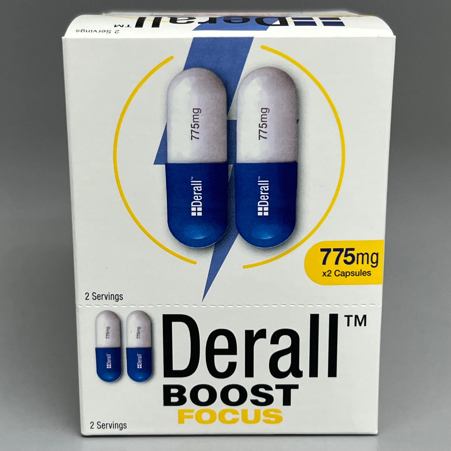 DERALL BOOST (12 PACK) Nootropic Brain Booster Focus 775 mg 2 Capsules per Pack