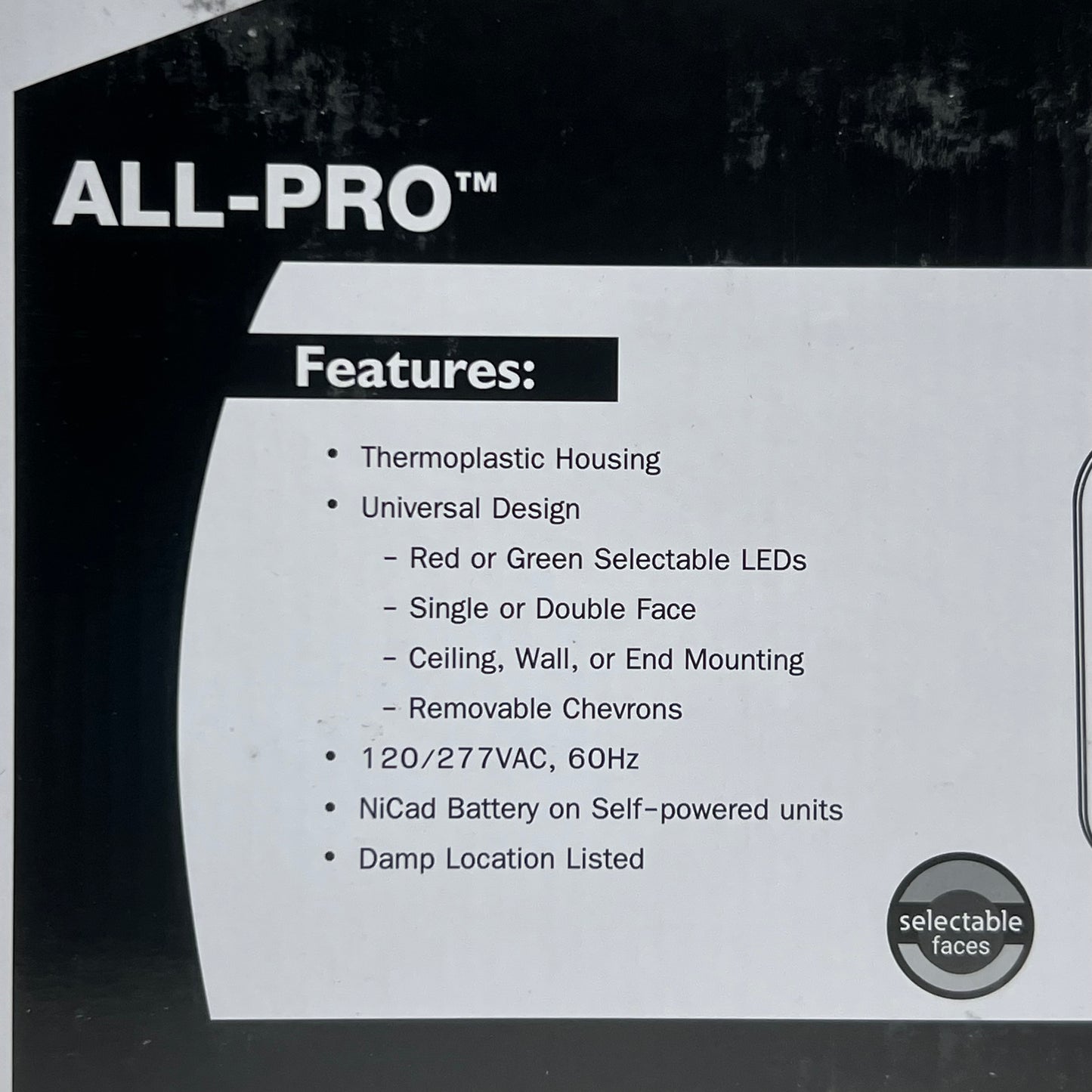 ALL-PRO Red/Green LED Indoor Exit Sign APX7RG