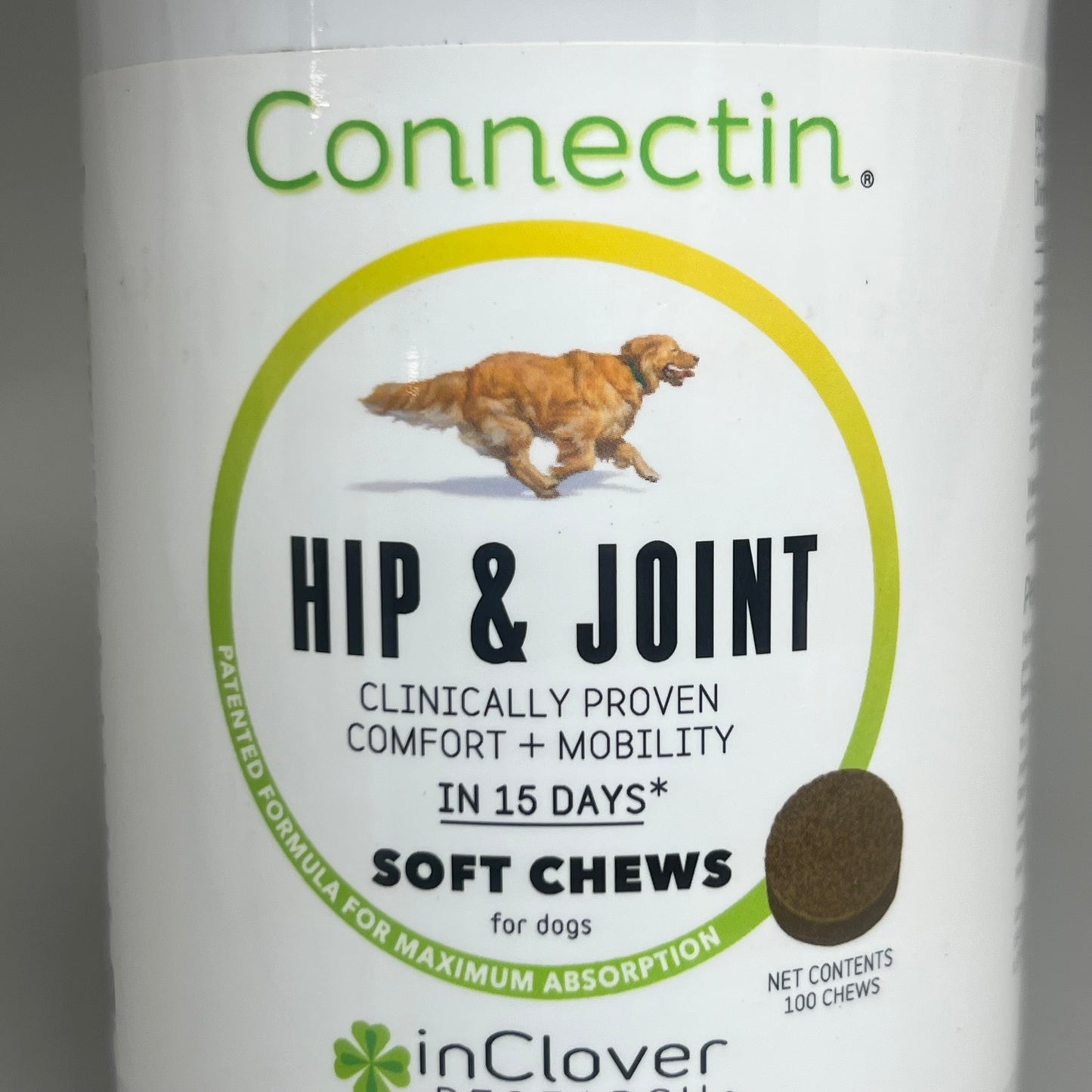 CONNECTIN Hip & Joint Clinically Proven Comfort + Mobility Dog Supplement Soft Chews 08/25