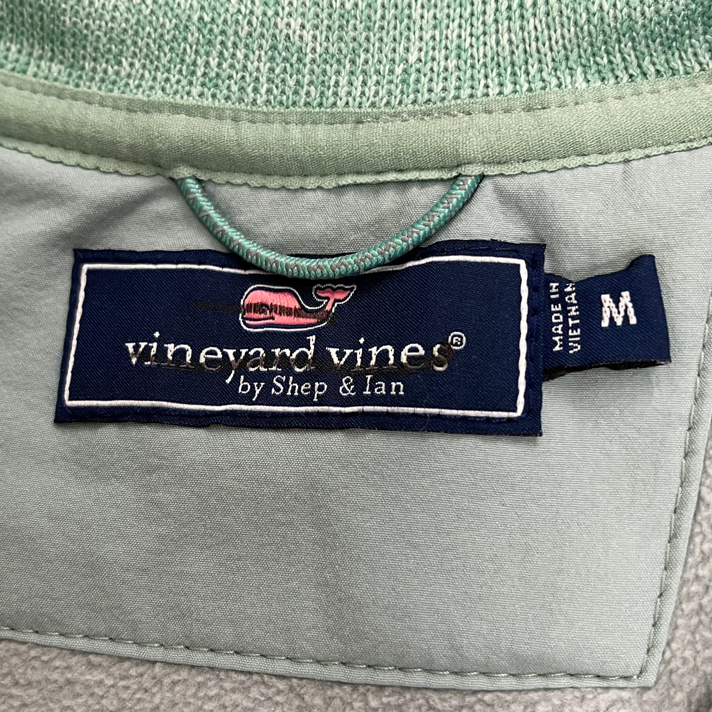 VINEYARD VINES Martha's Vineyard Men's Teal Green Half Zip Pullover Sz-M