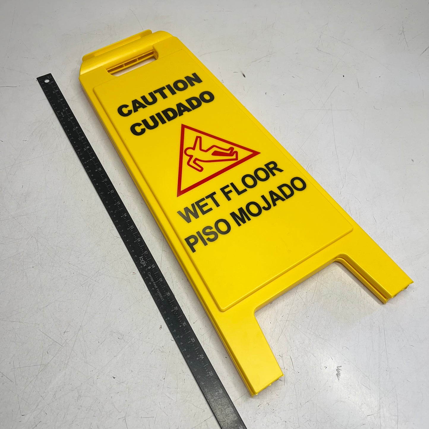 CARLISLE Wet Floor Sign English/spanish Professional Quality 25" Yellow 36900|00