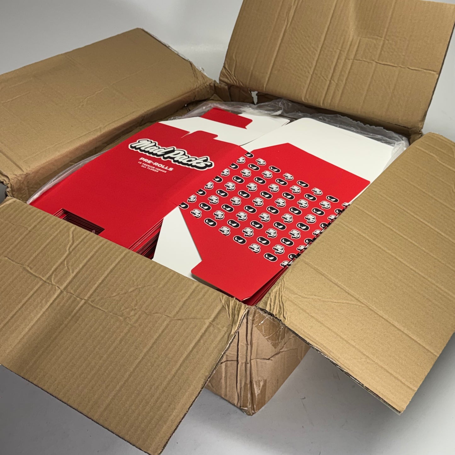 ZA@ MAD-PACKS Red Shipping Boxes Sz 8"W x 8.5"L x 7"H ST1000007877010