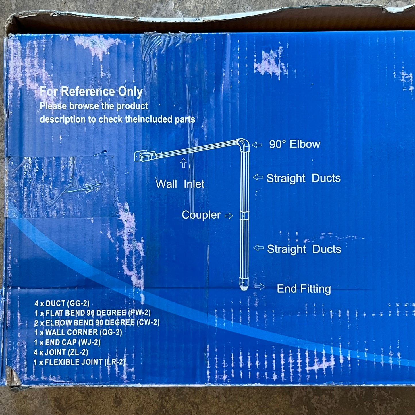 COOL PVC Pipe Duct Cover Kit For 20' Mini Split Refrigerated Lines, White
