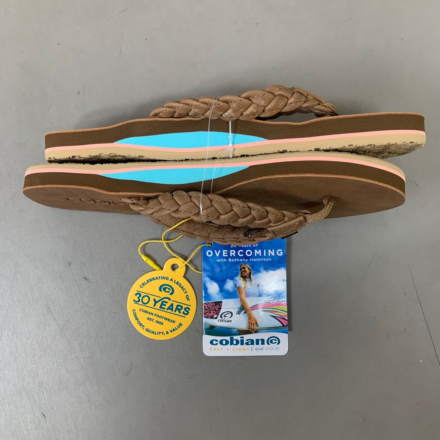 COBIAN Braided Pacifica Sandals Women's SZ 6, EU 41 TAN BBP23-230-6