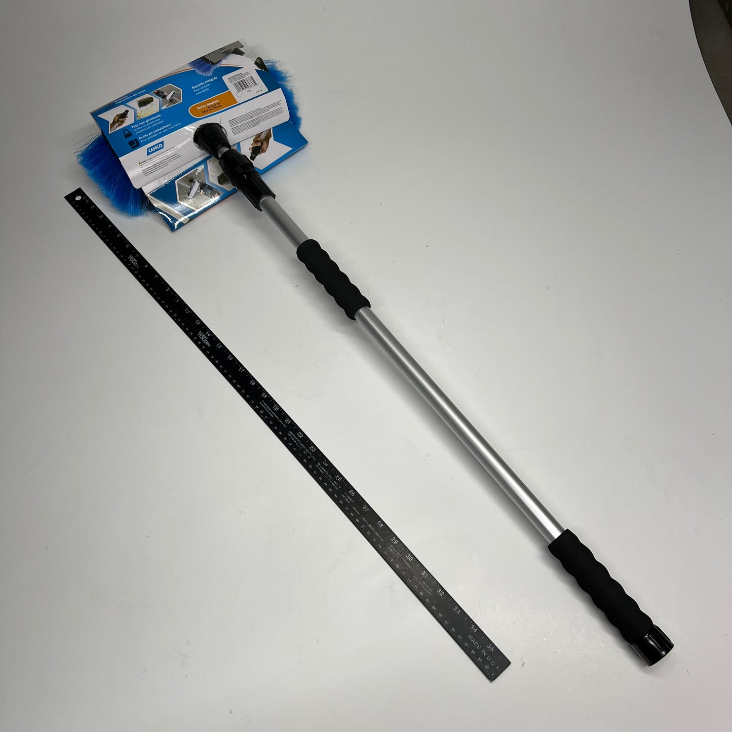 ZA@ CAMCO Rv Wash Brush with Adjustable Handle 36.38" L Blue 43633 (As-Is)