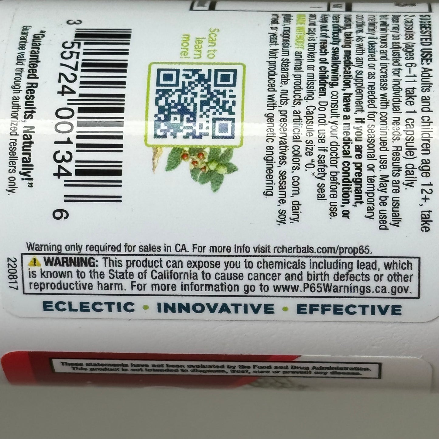 RIDGECREST HERBALS Clear Lungs Classic Breathing Support 500mg 60 Caps BB 01/28