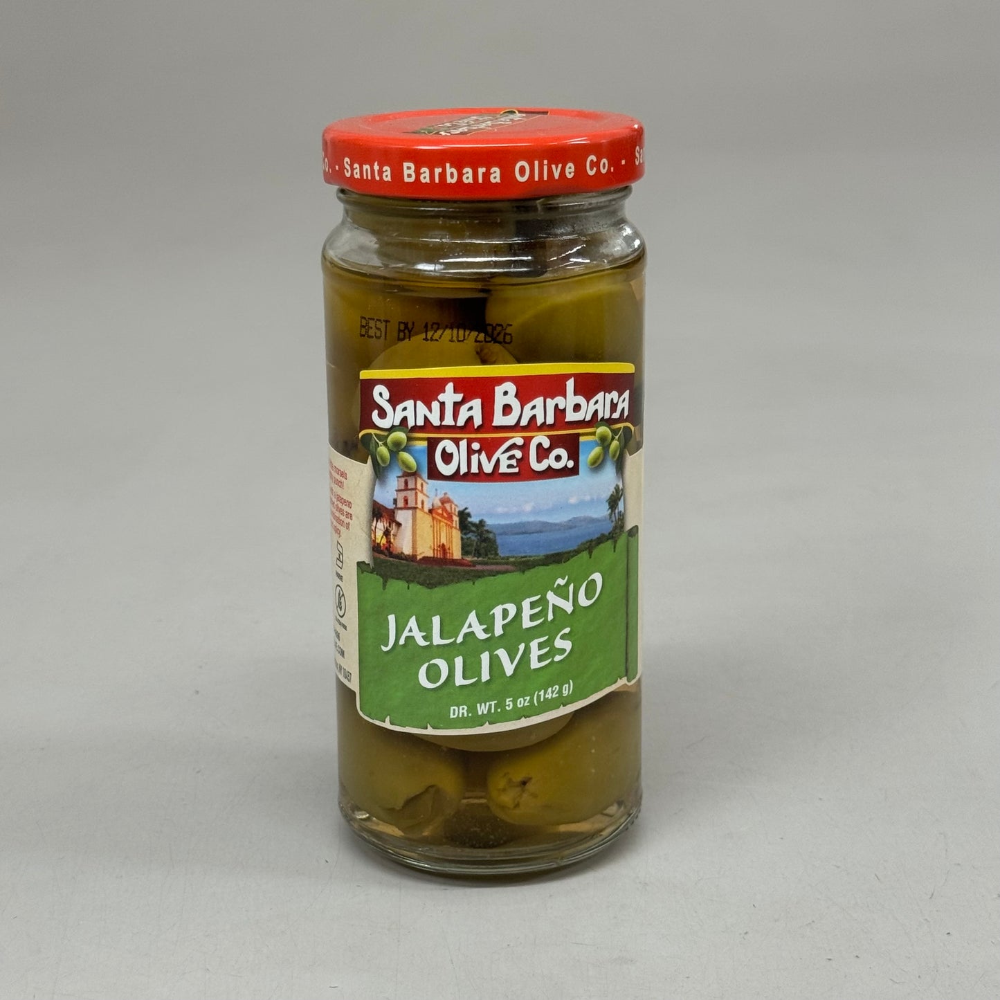 SANTA BARBARA OLIVE CO (6 Pack) Jalapeno Stuffed Olives 8oz Green BB 12/26