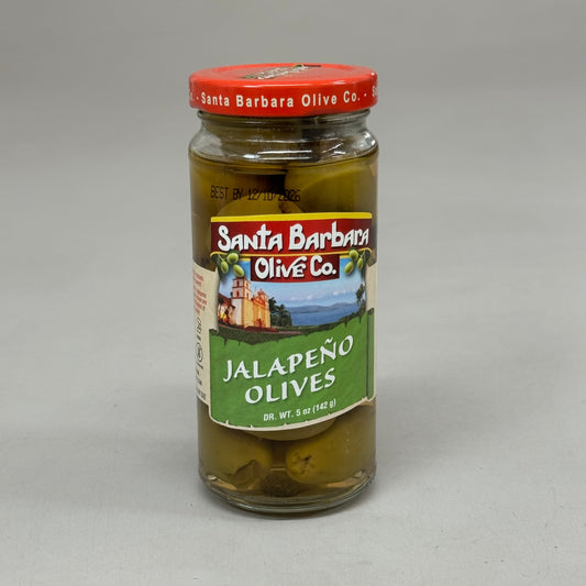 SANTA BARBARA OLIVE CO (6 Pack) Jalapeno Stuffed Olives 8oz Green BB 12/26