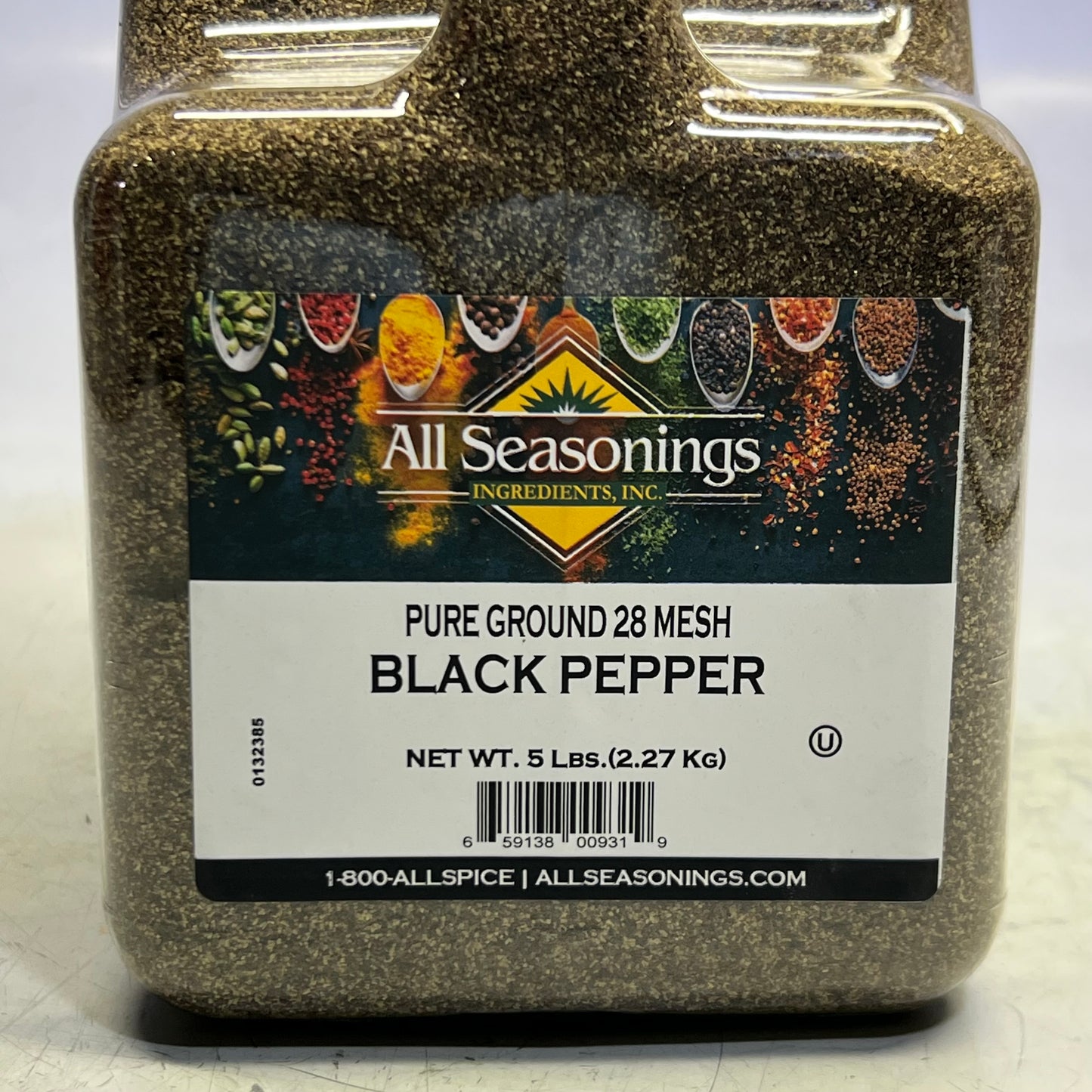 ALL SEASONINGS Pure Ground 28 Mesh Black Pepper 5 Lbs