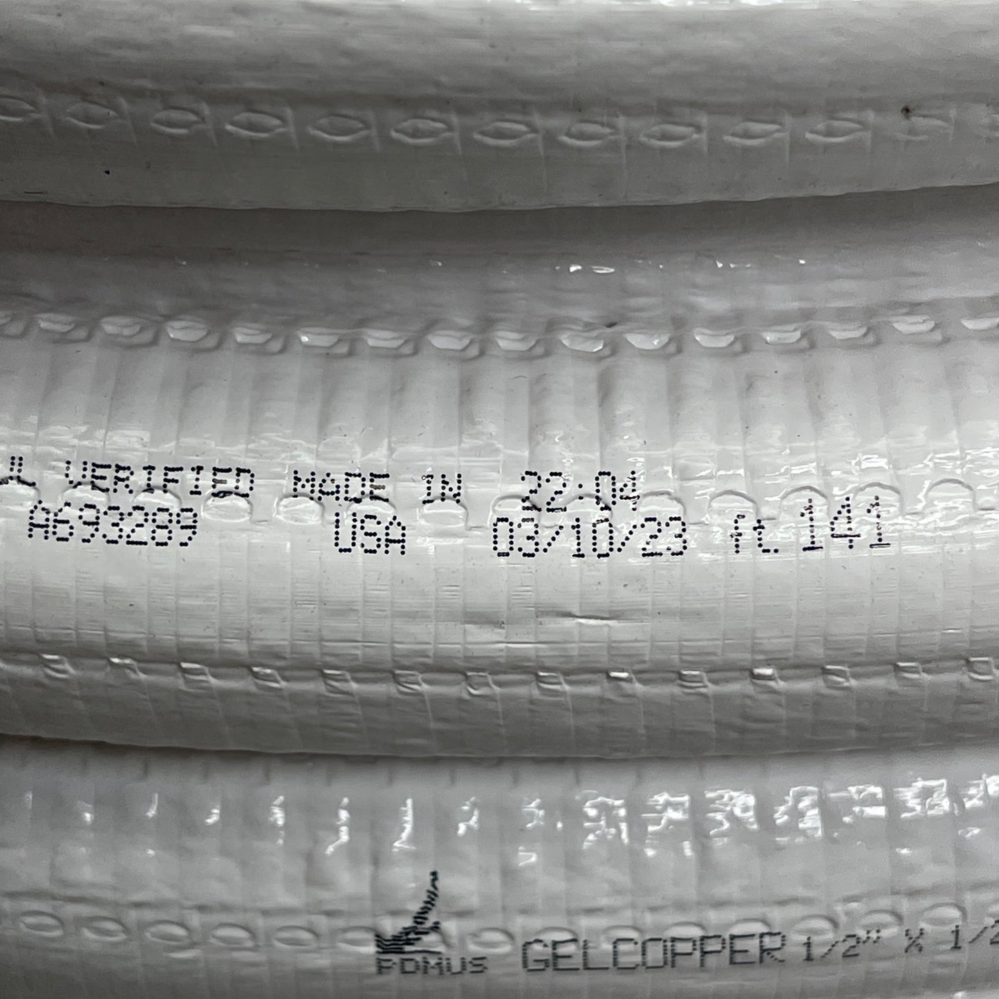 PDM GelCopper PreInsulated Copper Roll 1/2" Copper 1/2" Ins. 164 ft F100.GUS1216412 (New)