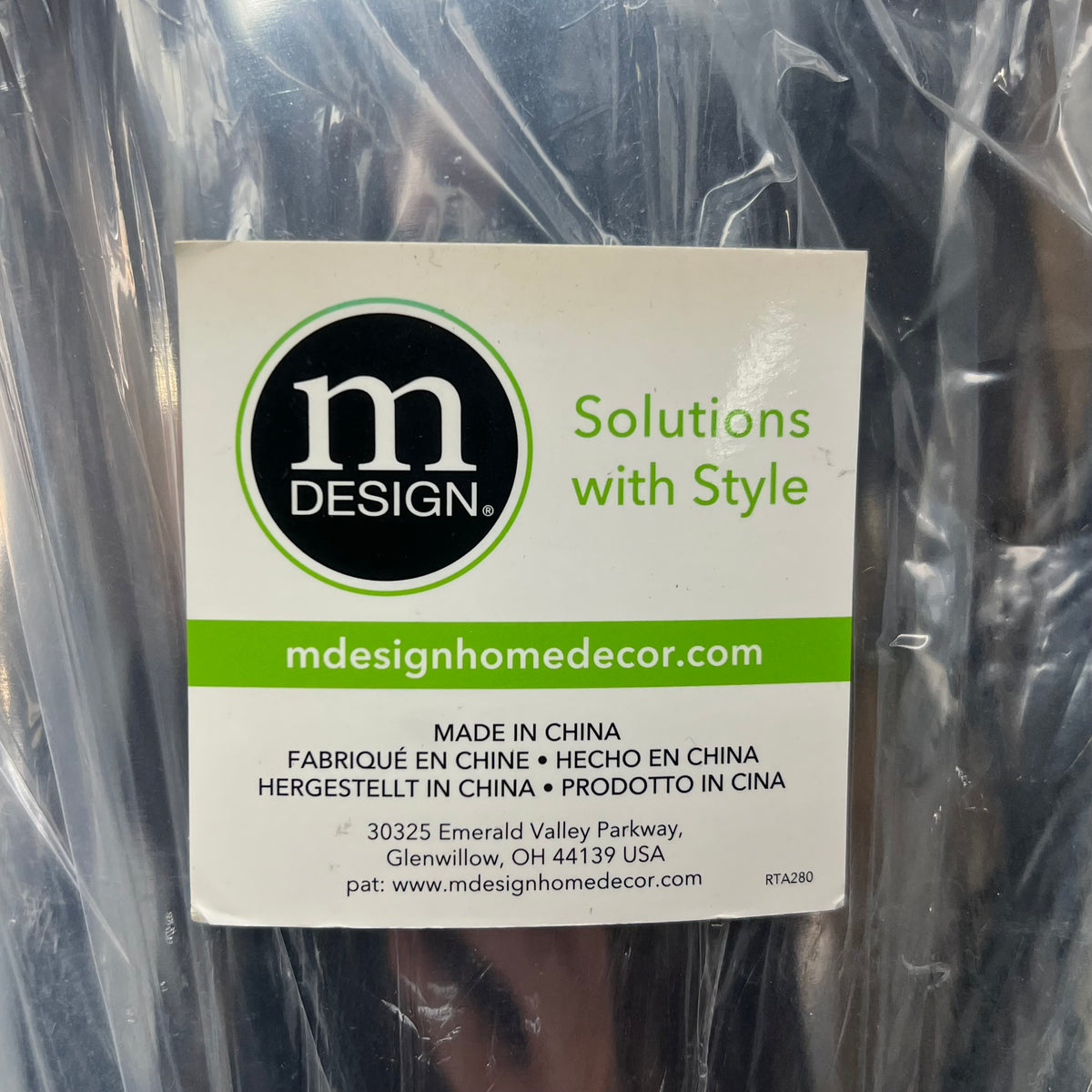M DESIGN Restroom Waste Can W/ Padded Bottom 9"Dia x10"H Chrome RTA280
