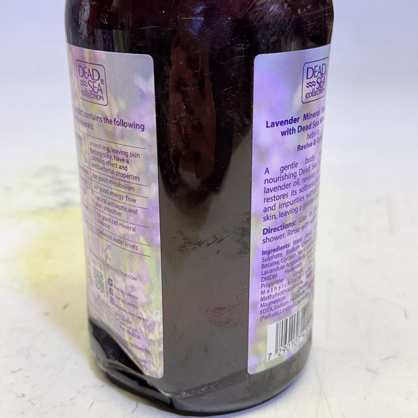 ZA@ DEAD SEA COLLECTION (2 PACK) Lavender Mineral Body Wash Calming 33.8 Fl Oz (As- Is)