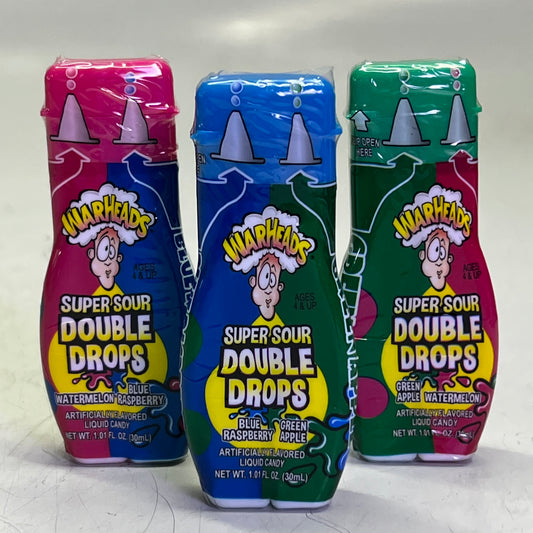 WARHEADS (24 PACK) Super Sour Double Drops 1.01 fl oz BB 05/27 22800