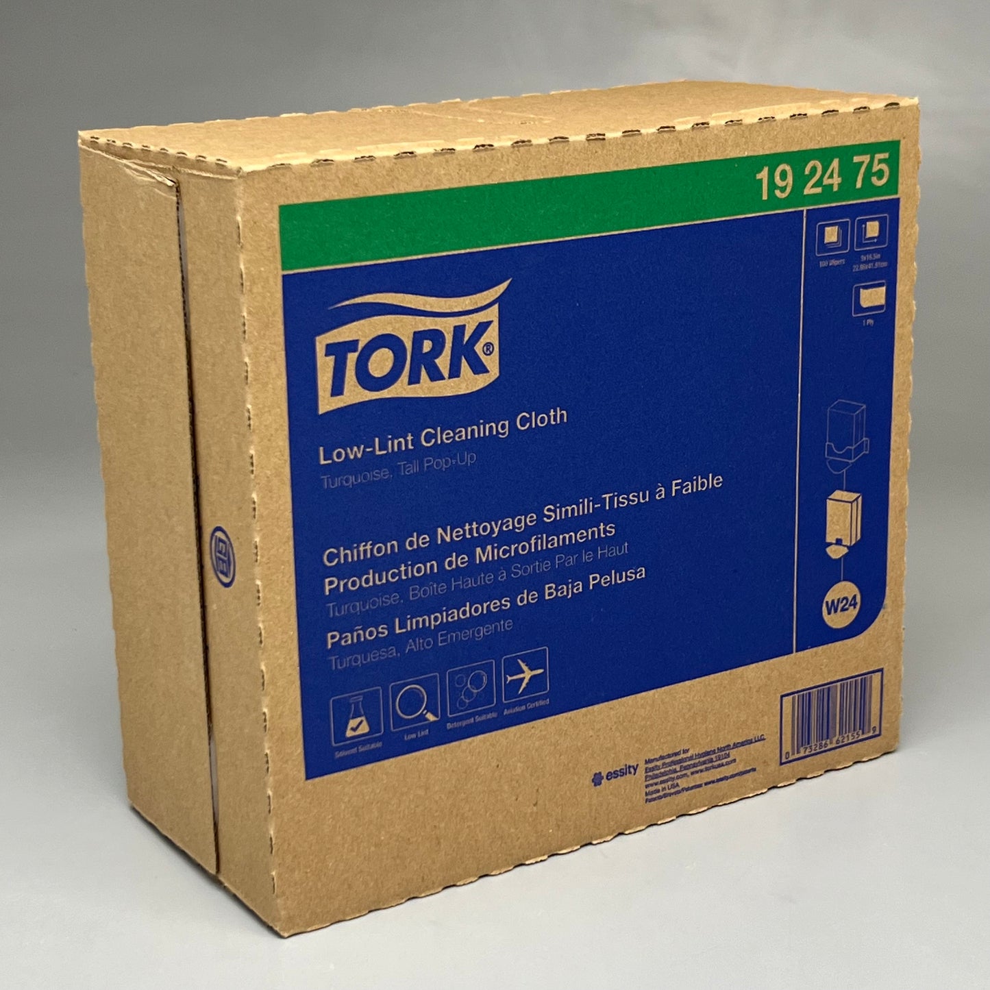 TORK Low-Lint Cleaning Cloth 192475 Turquoise