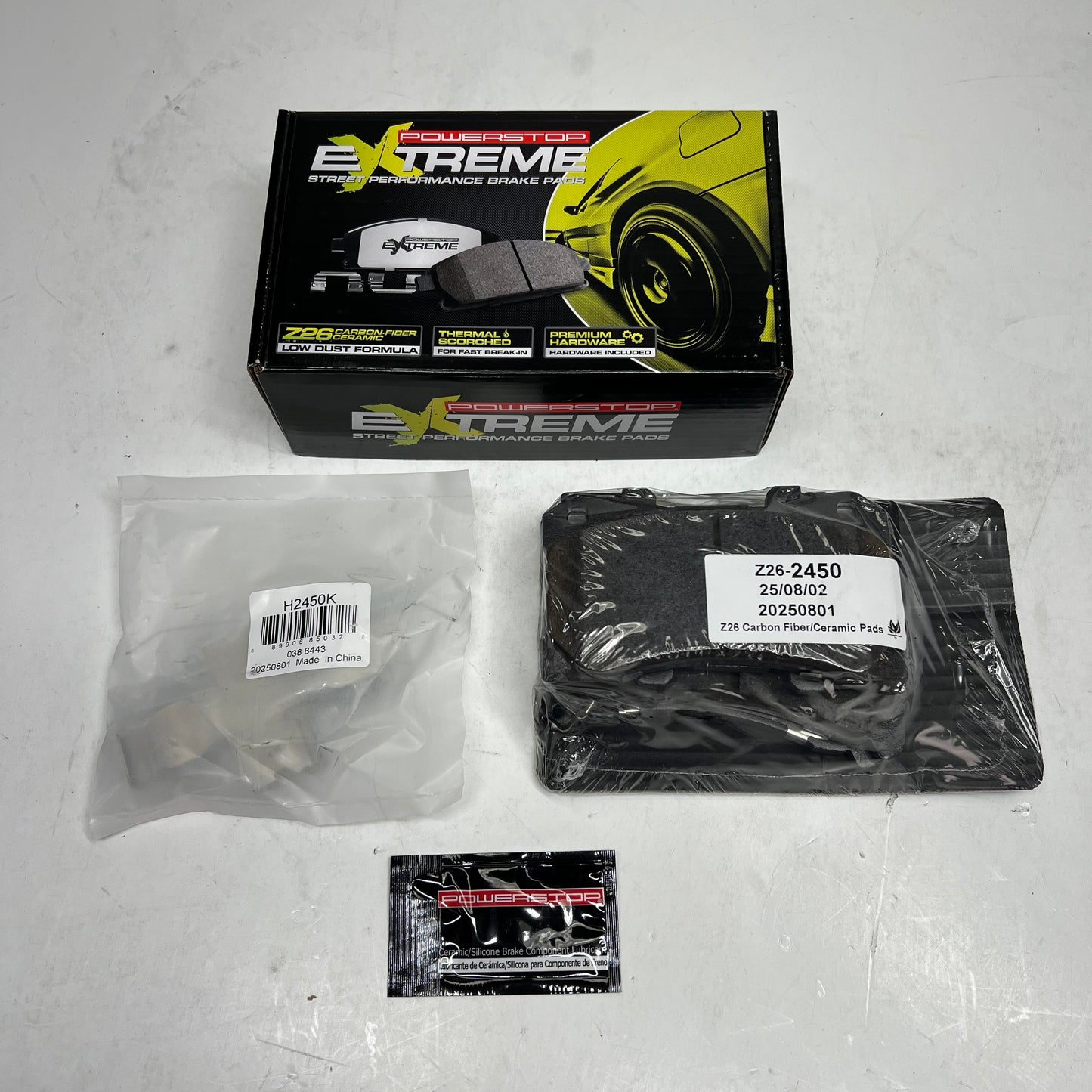 POWER STOP Performance Carbon-fiber Ceramic Brake Pads for Toyota Z26-2450